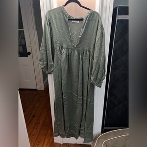Beachwood Bonita Olive Green Maxi Dress